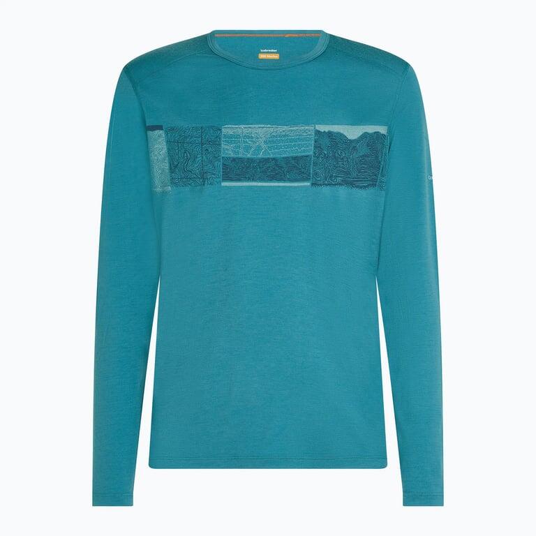 ICEBREAKER Koszulka męska Merino 200 Oasis LS Crewe Elevation Lin Topaz-XL 7/7