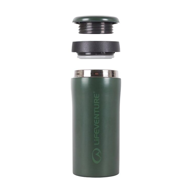 Lifeventure Edelstahl Thermobecher, grün, doppelwandig, auslaufsicher 3/5