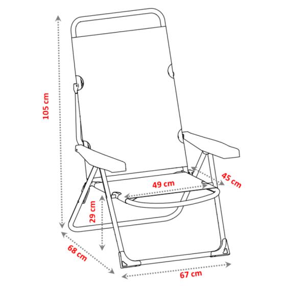 Fauteuil plage confort 6/6