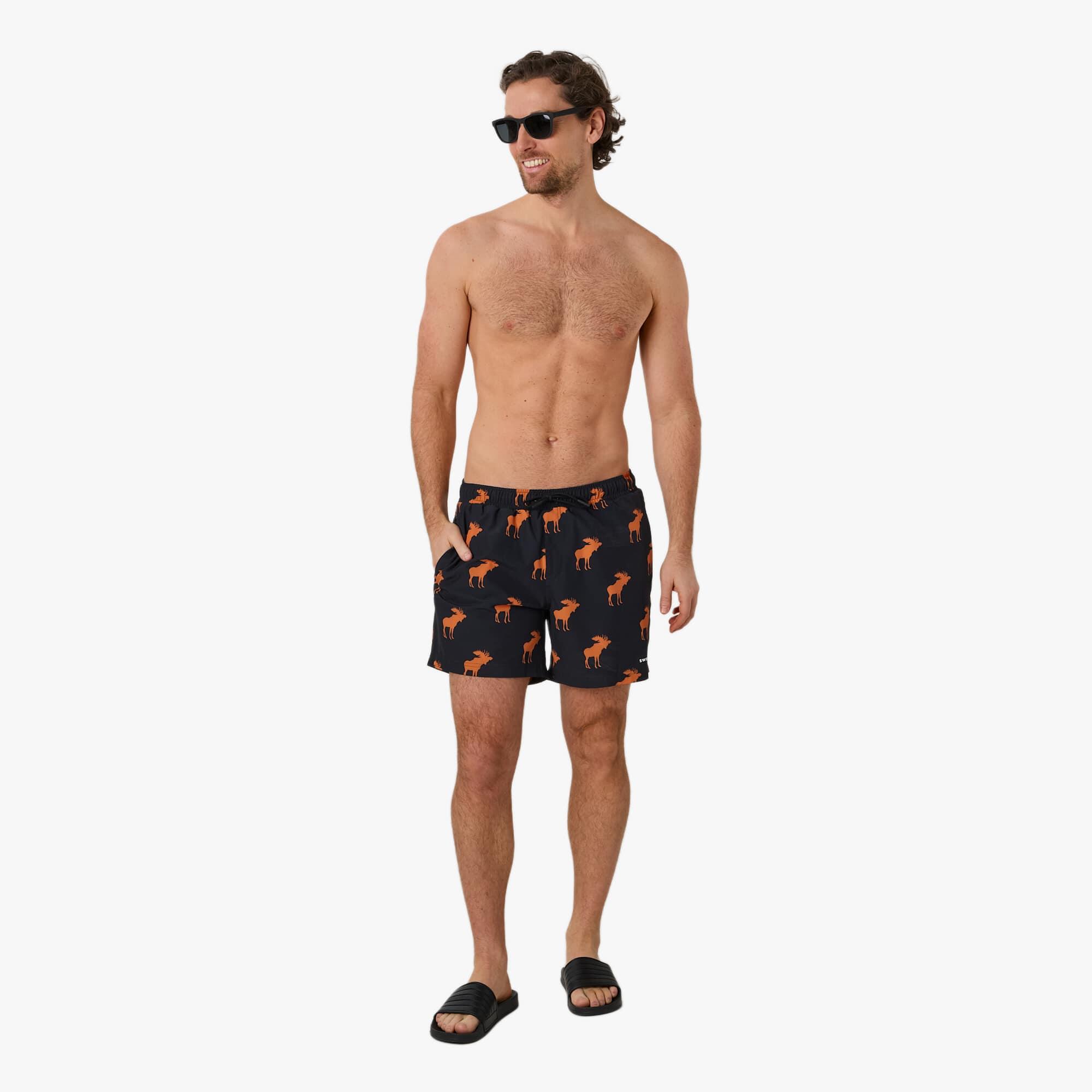 Herren Badeshorts Forest Stretch Quick Dry Beach Shorts 3/6