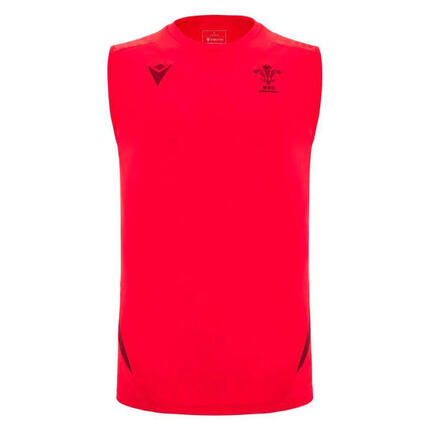 Débardeur d'entrainement Pays de Galles Rugby Macron Rouge