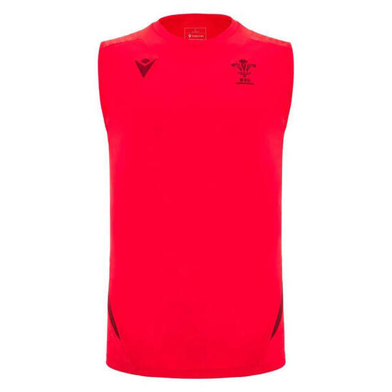 Débardeur d'entrainement Pays de Galles Rugby Macron Rouge
