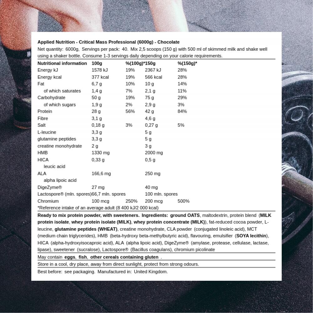 Applied Nutrition Critical Mass Professional (6000g) Chocolate 3/3
