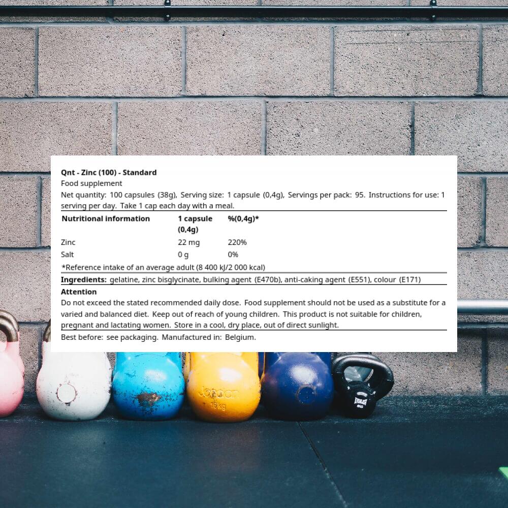 QNT Zinc (100) Standard - Vitamines, minéraux et santé - Minéraux 3/3