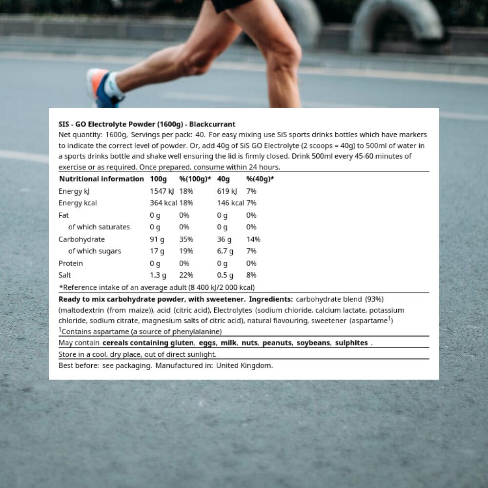 SIS GO Electrolyte Powder (1600g) Blackcurrant - Énergie et endurance 3/3
