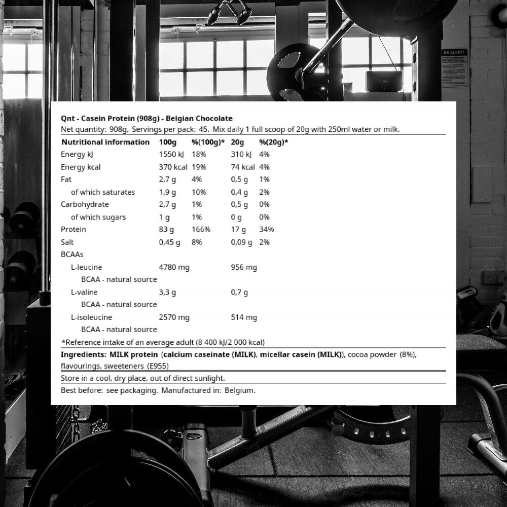 QNT CASEIN PROTEIN - Belgische Chocolade - 908 g 3/5
