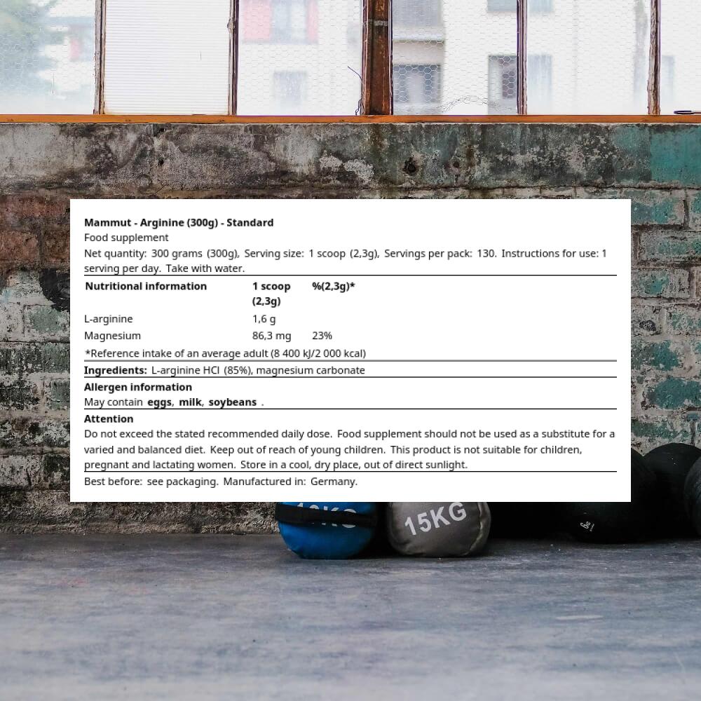 Mammut Arginine (300g) Standard - Aminozuren - Arginine 3/4