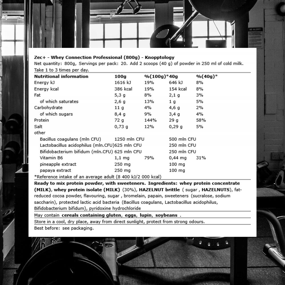Zec+ Whey Connection Professional (800g) Knopptology - Protéines 3/3