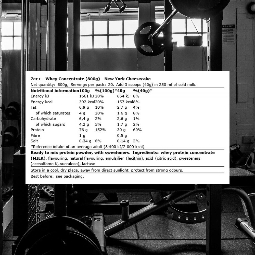 Zec+ Whey Concentrate (800g) New York Cheesecake - Protéines 3/3