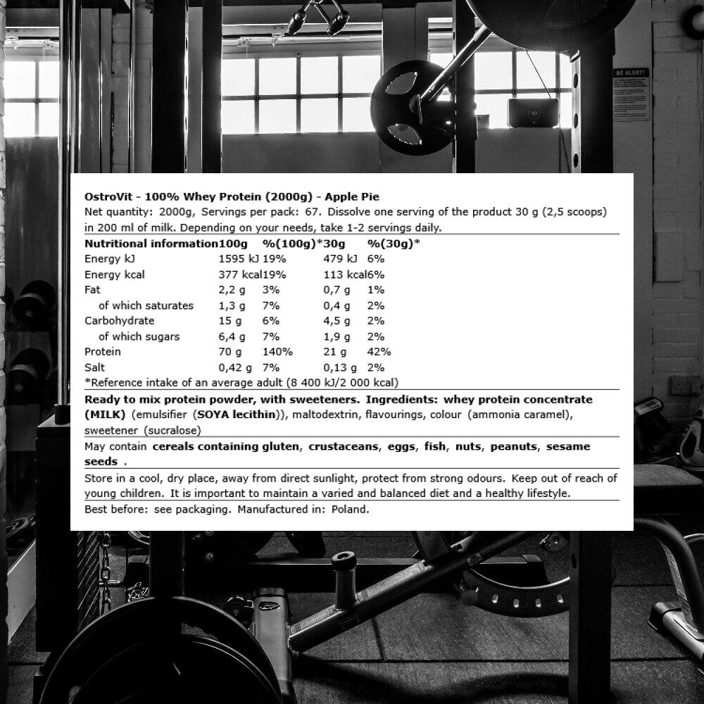 OstroVit 100% Whey Protein (2000g) Apple Pie - Protéines 3/3