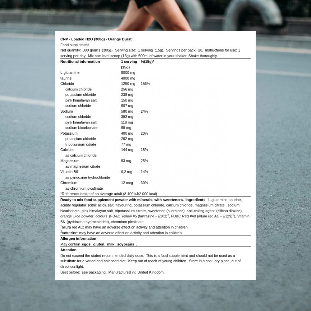 CNP Loaded H2O (300g) Orange Burst - Énergie et endurance - Electrolytes 3/3