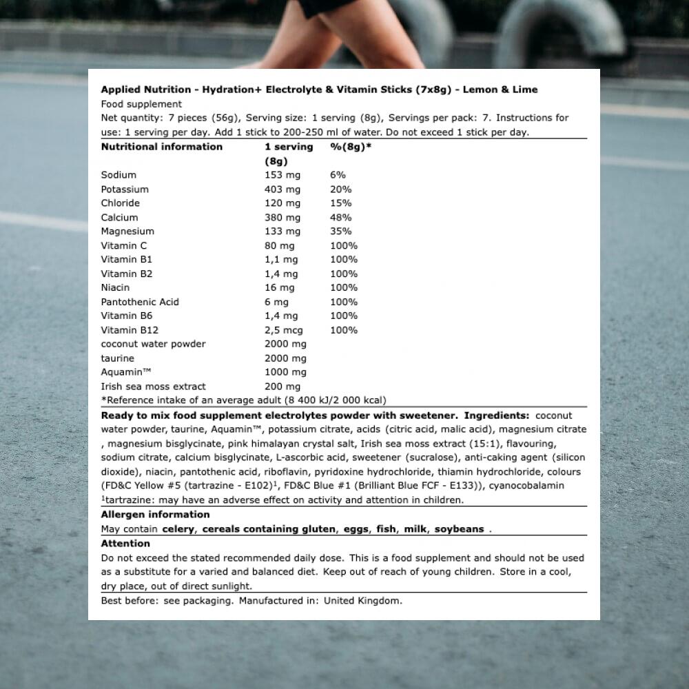 électrolytes Et Hydratation | Hydratation + (7x8g) | Lemon Et Lime 3/4