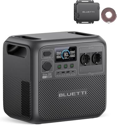 Elite 200 v2 powerstation met charger1, 2073wh lfp, 560w auto snelladen, camping