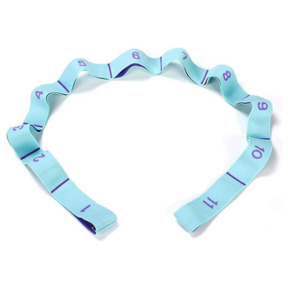 Yoga Resistance Band with 11 rings Blue Purple