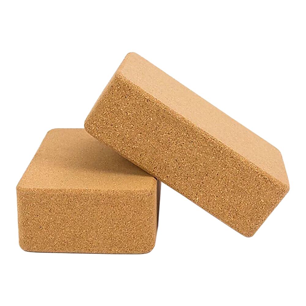 2 x Cork Yoga Block Prop Accessory for Exercise