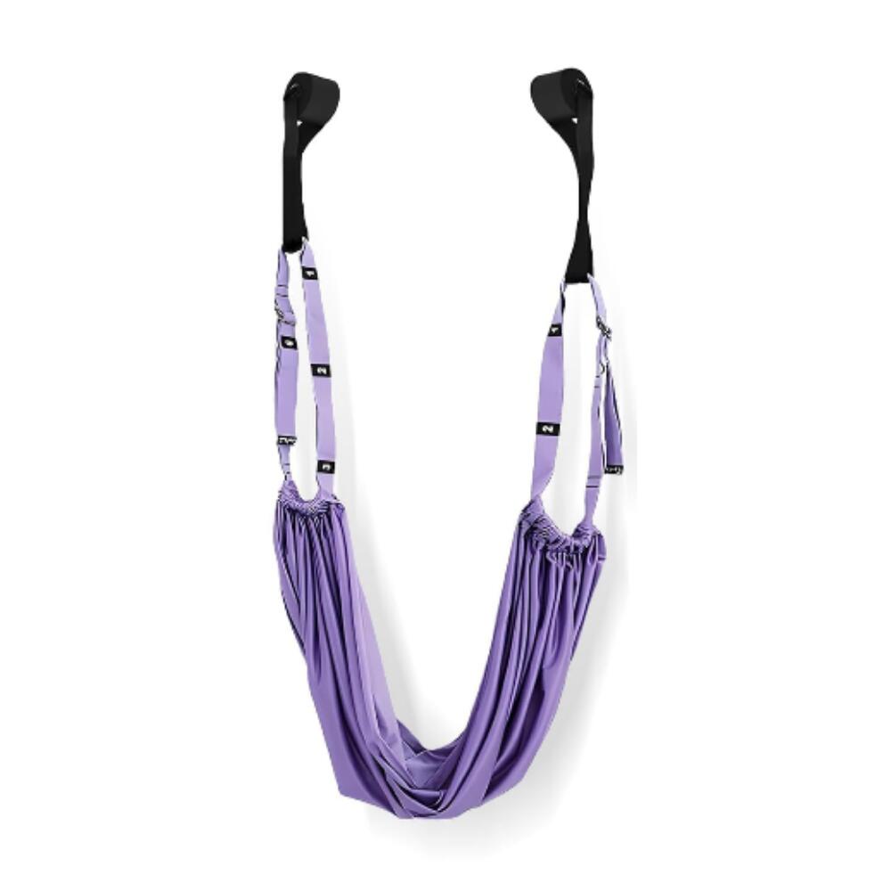 Door-Hanging Yoga Hammock for Backbend & Stretching (Purple)