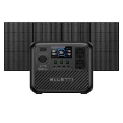 Ac70 powerstation met 350w zonnepaneel, 768wh generator voor camping en reizen