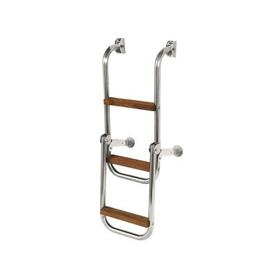 Scaletta in legno inox 3 gradini