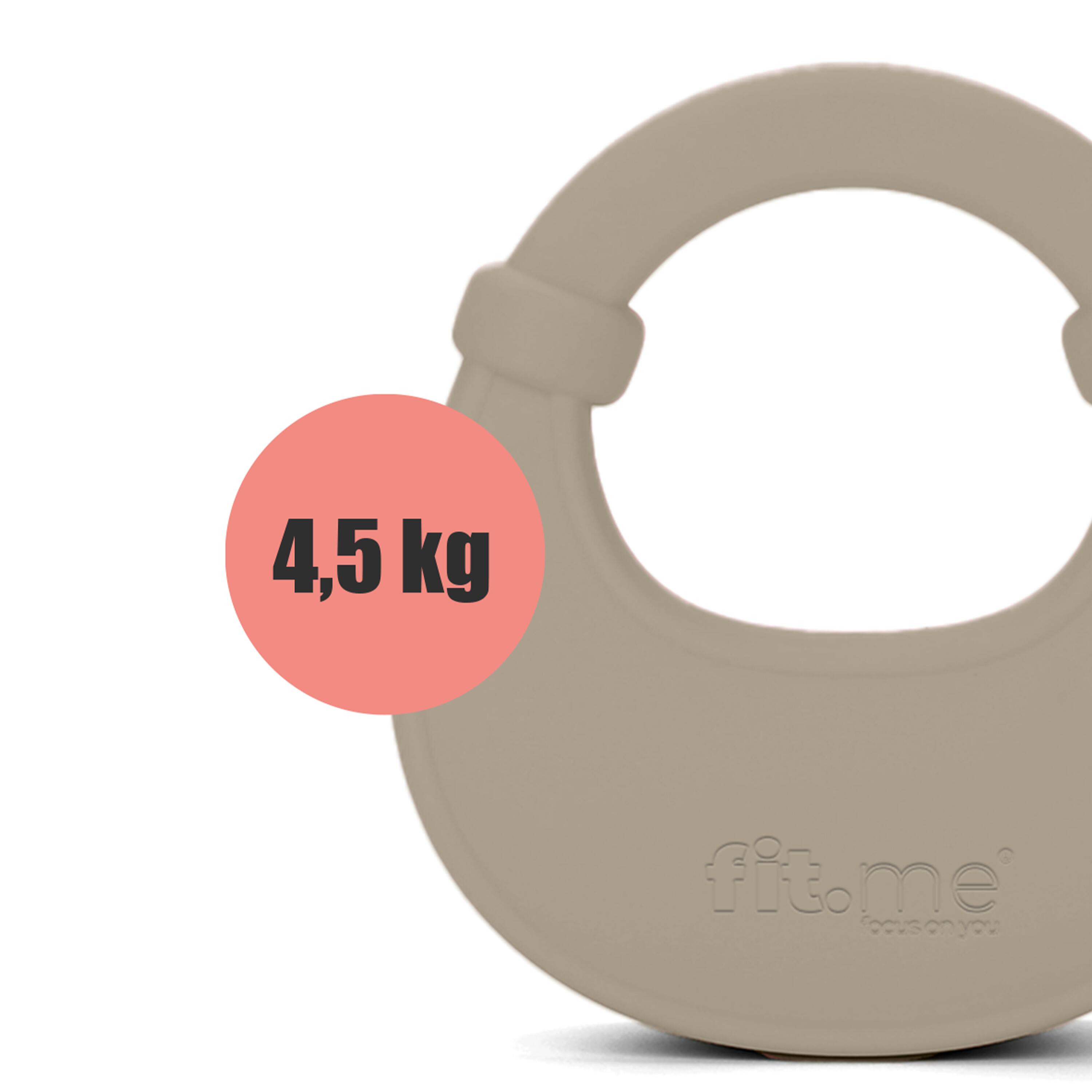 Kettlebell 4,5 kg z szerokim uchwytem i powłoką chroniącą podłogę 4/7