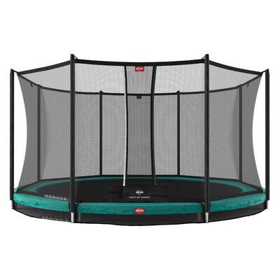 Trampoline favorit inground 430 + veiligheidsnet comfort grijs