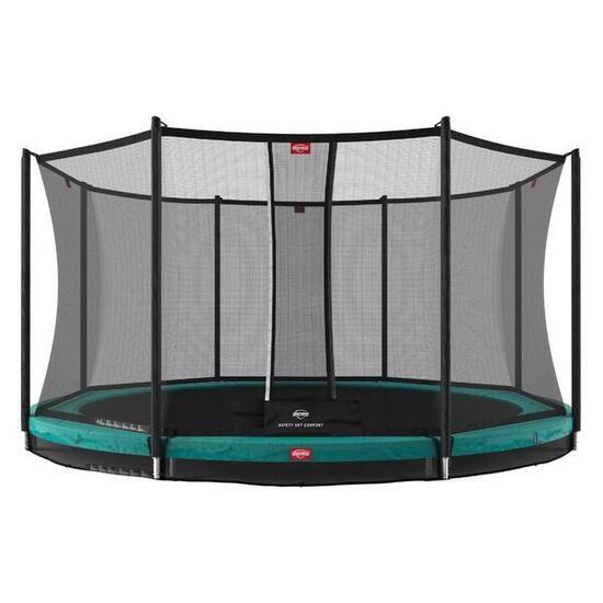 Trampoline Favorit InGround 380 + Filet Séc. Comfort Vert