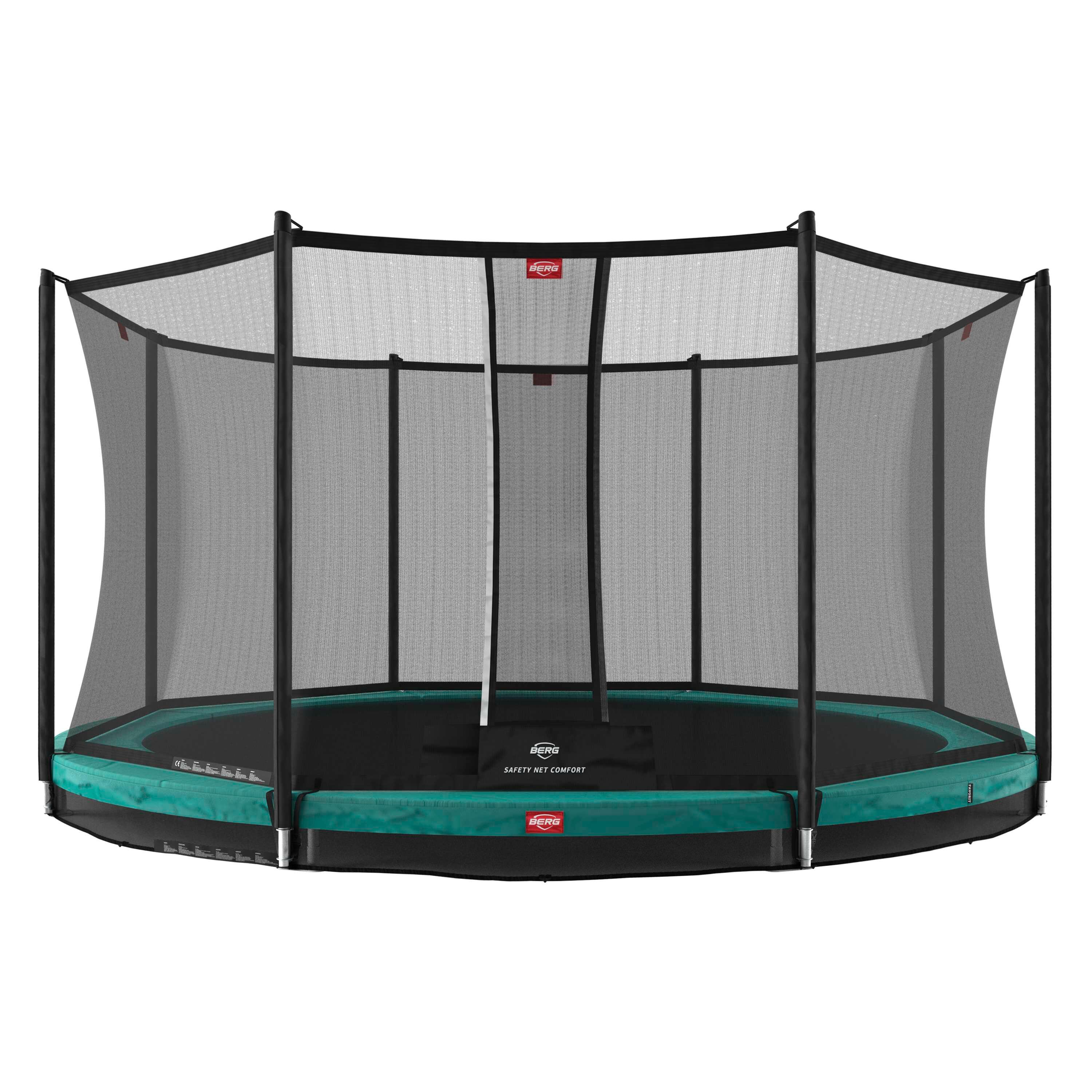 BERG Trampolína Favorit InGround 380 + Bezp. Síť Comfort Zelená