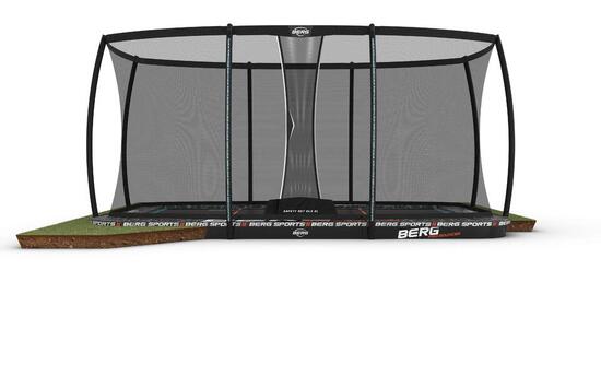 Trampoline Ultim Pro Bouncer FlatGround 500 + Filet Séc. XL