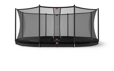 Trampoline 520x350, grand favorit inground 520 groen
