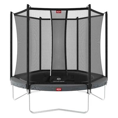 Trampoline favorit regular 270 + veiligheidsnet comfort grijs