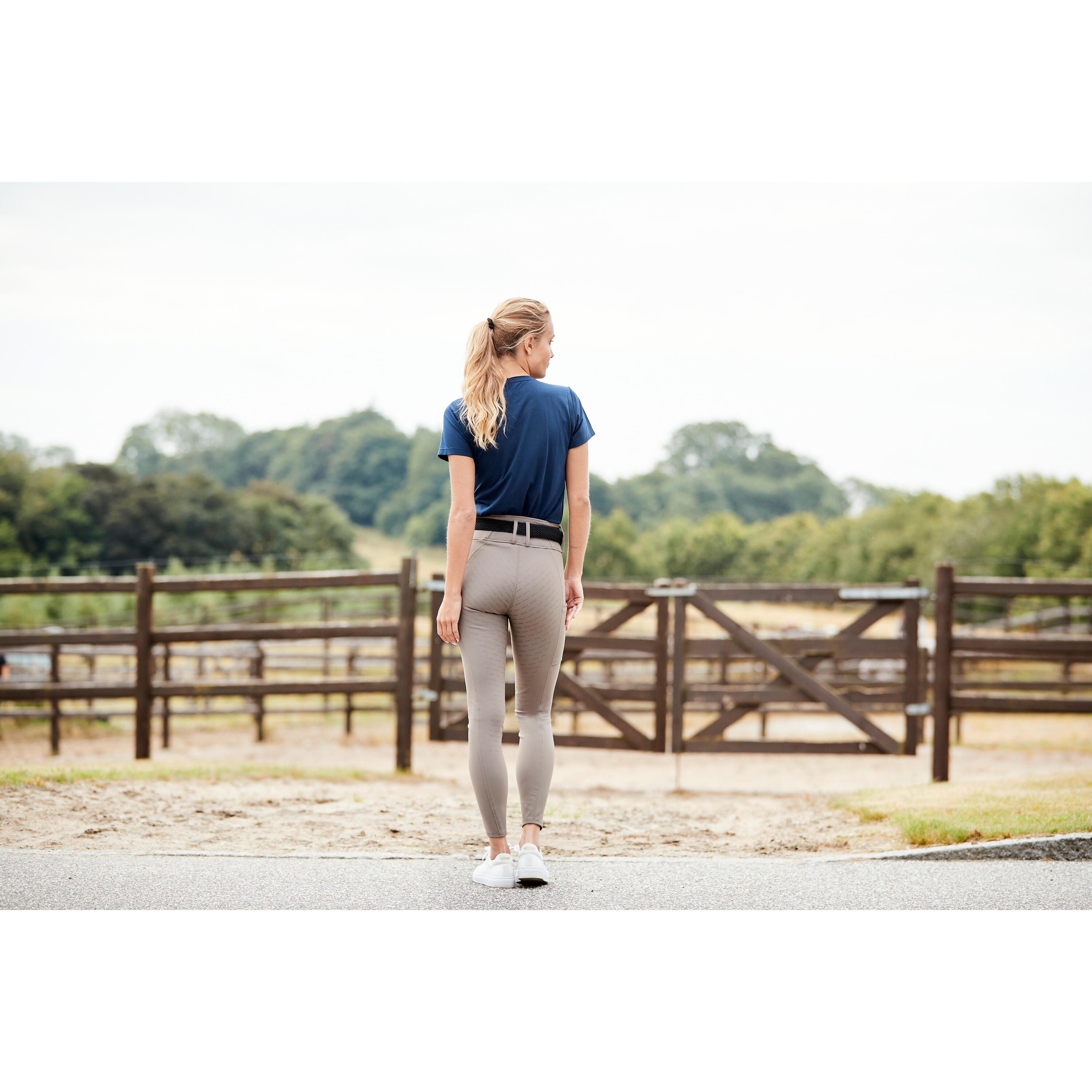 Full Grip Reitleggings mit Gürtelschlaufen Frau Catago River 4/5