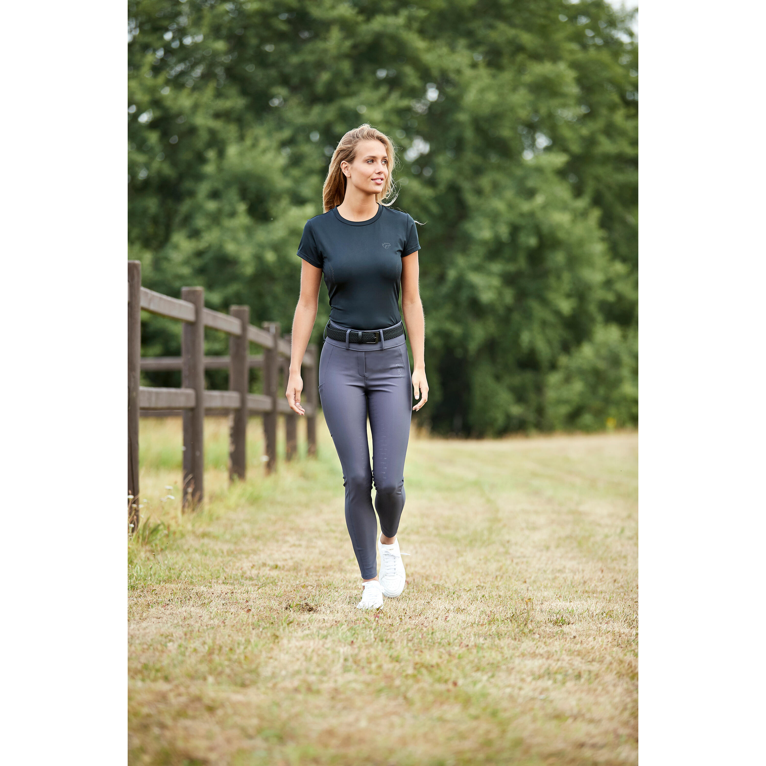 Full Grip Reitleggings mit Gürtelschlaufen Frau Catago River 2/5