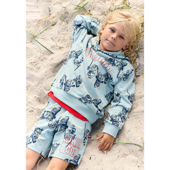 Bluza z Kapturem Chłopięca LEGO Ninjago Sian300 Turkusowa