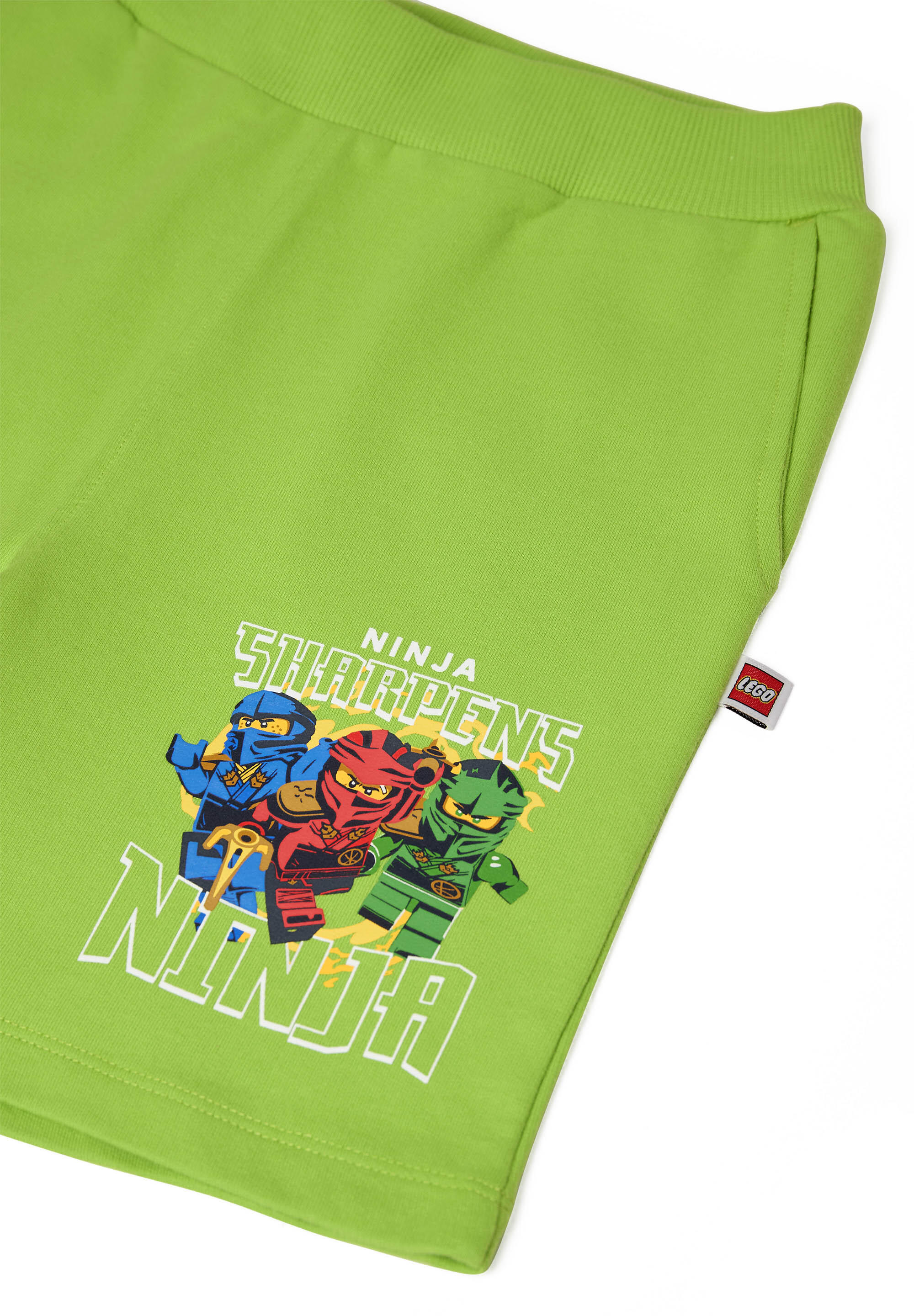 Spodenki Chłopięce LEGO Ninjago Pino300 Limonkowe 3/4