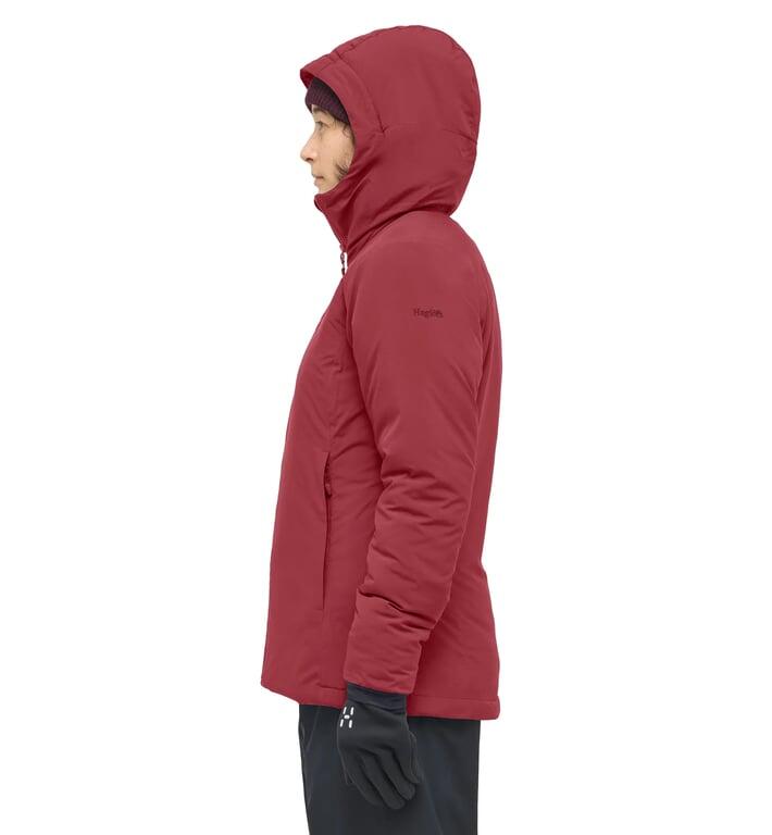 HAGLOFS Kurtka ocieplana damska Mimic Alert Hood Women carmine red-S 3/7