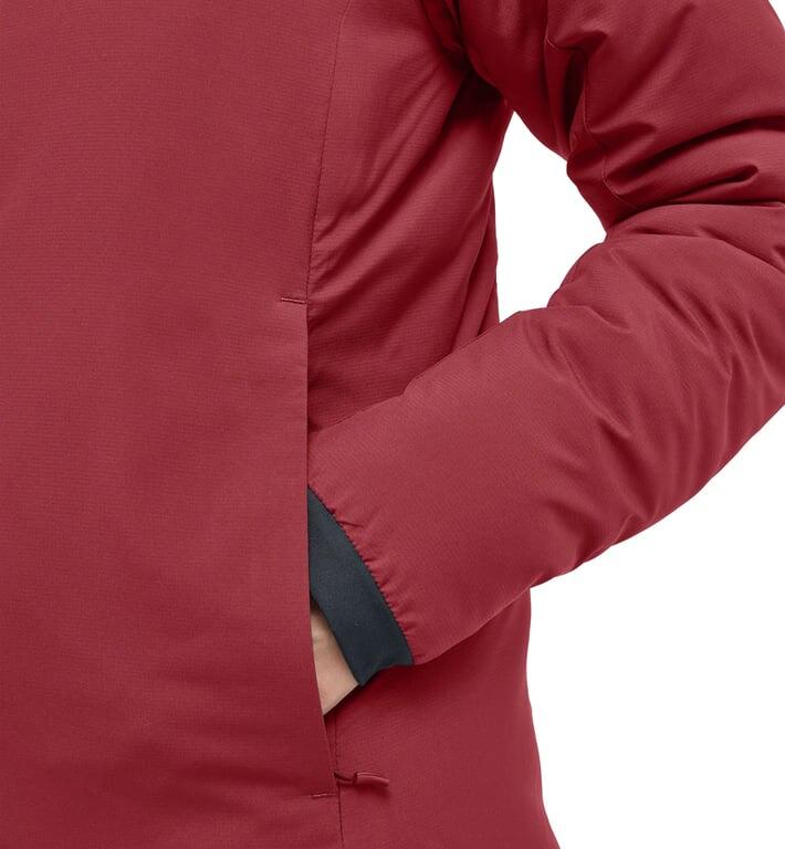 HAGLOFS Kurtka ocieplana damska Mimic Alert Hood Women carmine red-S 7/7