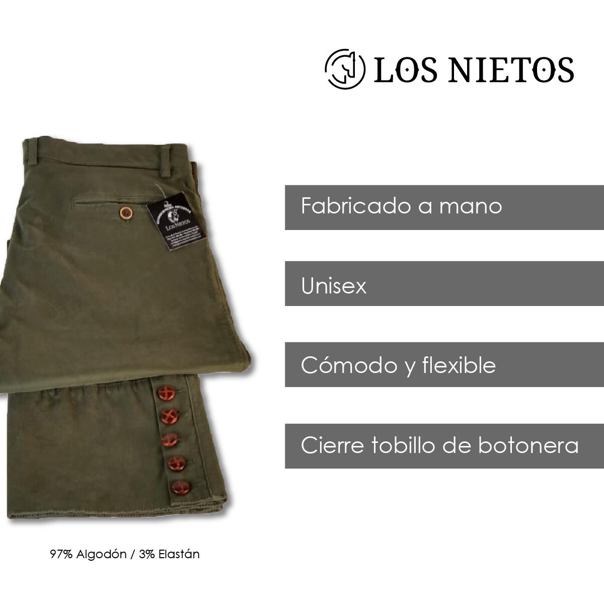 Pantalón montero clásico para adultos | 40 | Verde 4/6