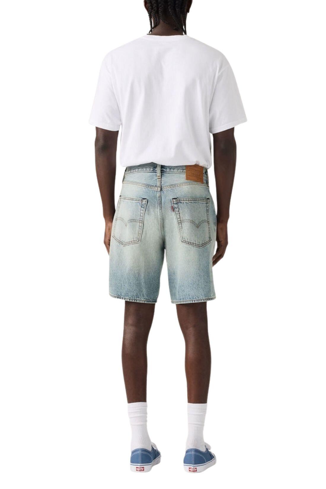 Bermudas - Casual - Homme - Coupe relaxed, 100% coton, style bermuda - Bleu. 2/4