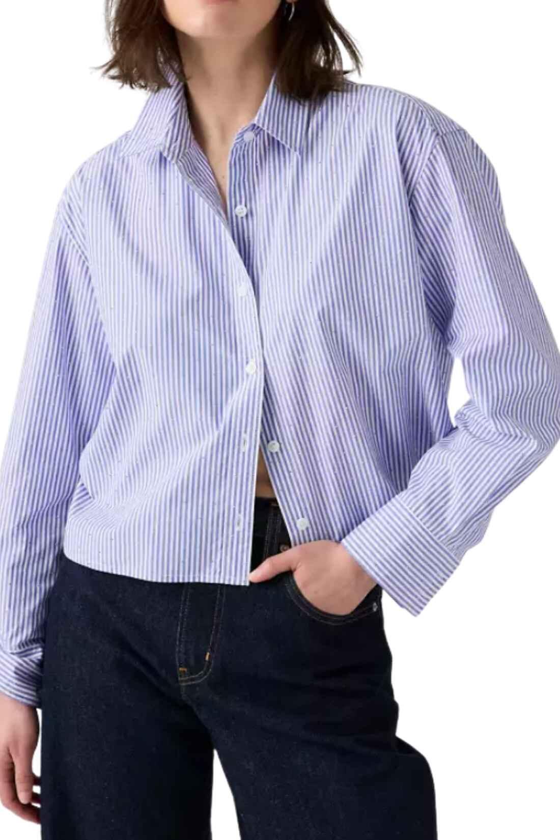Camicia donna Harlie crop con brillantini 2/5
