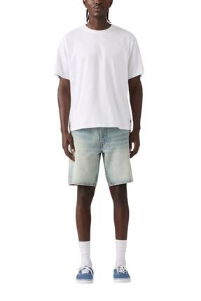 Bermudas - Casual - Homme - Coupe relaxed, 100% coton, style bermuda - Bleu.