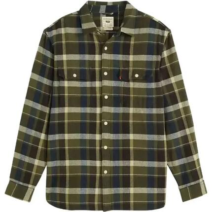 Sobrecamisa Verde Levis Jackson Worker Medina Plaid Deep Depths Flannel