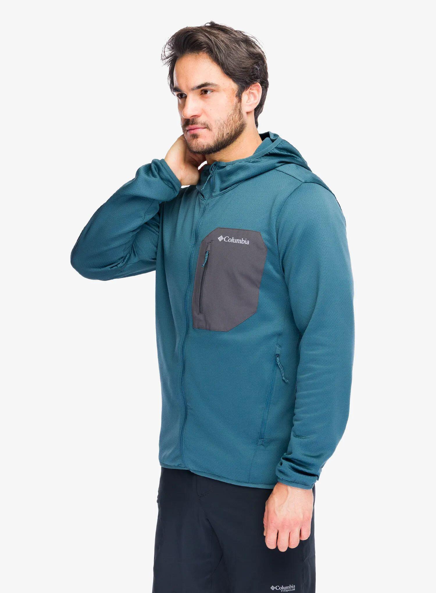 Bluza z kapturem męska Columbia Tall Heights Hdd Grid Fleece Full Zip 4/7