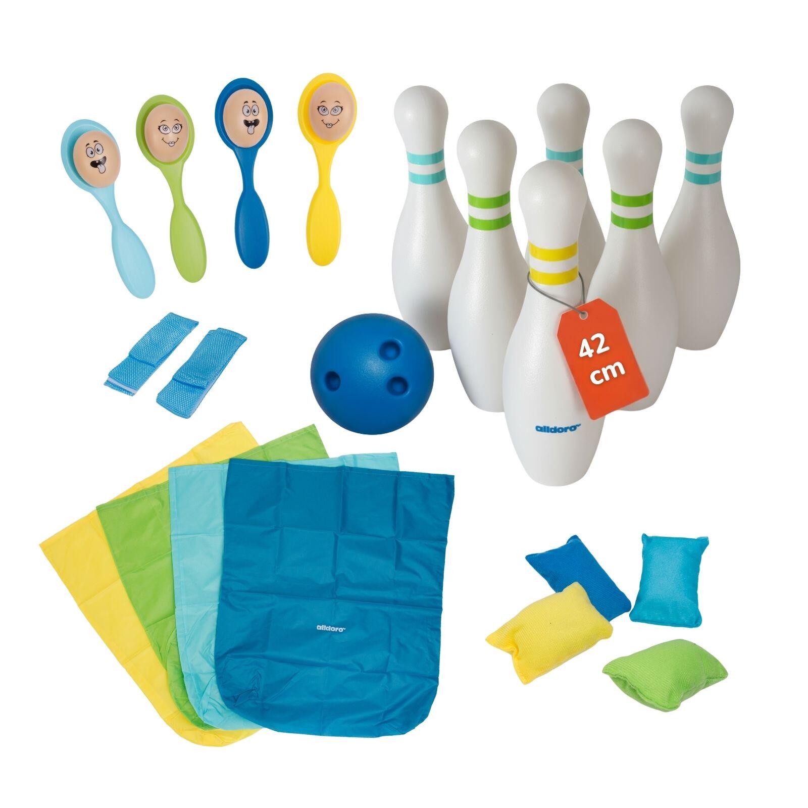 XXL Bowling & Bewegungsspiele für Kinder, ideal für Geburtstag draußen & drinnen 1/7