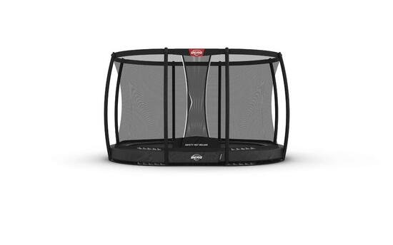 Trampoline Grand Champion InGround 350 + Filet Séc. Deluxe Gris