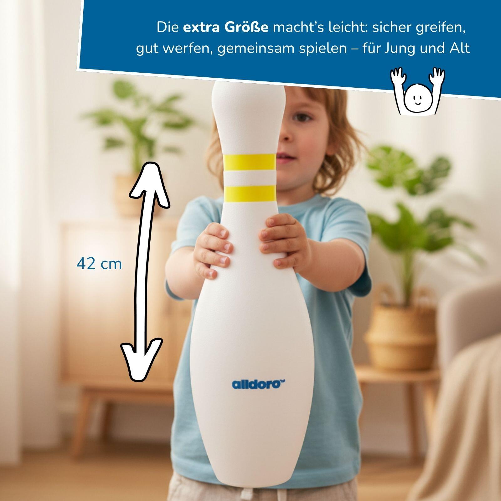 XXL Bowling & Bewegungsspiele für Kinder, ideal für Geburtstag draußen & drinnen 5/7