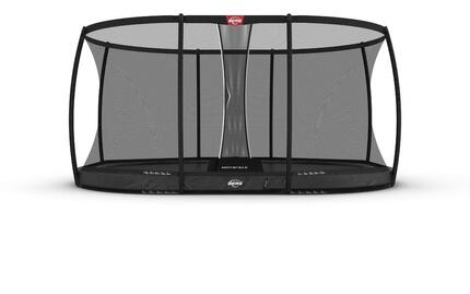 Trampoline Grand Elite InGround 520 + Filet Séc. Deluxe Gris