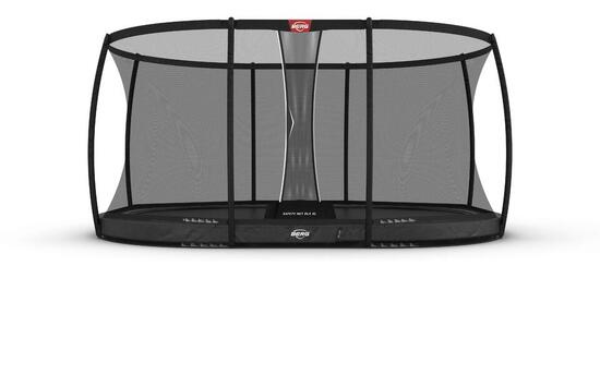 Trampoline Grand Elite InGround 520 + Filet Séc. DLX XL Gris