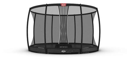 Trampoline Elite InGround 430 + Filet Séc. DLX XL Gris