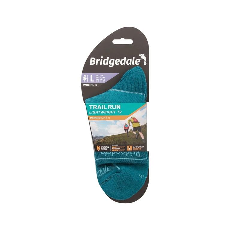 BRIDGEDALE Skarpety damskie LIGHTWEIGHT T2 MERINO SPORT 3/4 teal-S 3/6