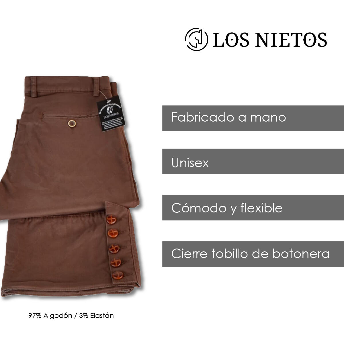 Pantalón montero clásico para adultos | 56 | Marrón 4/6