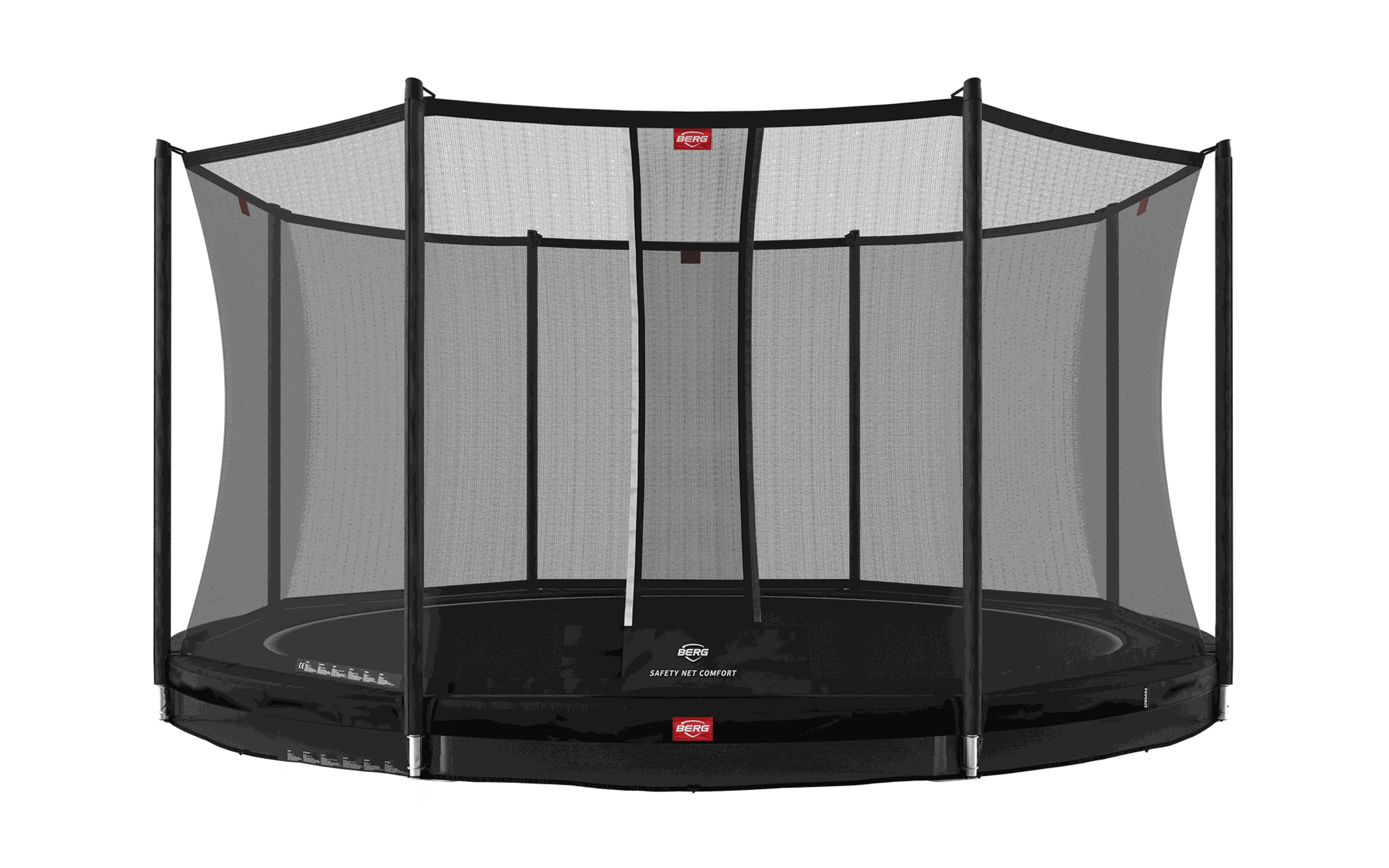 BERG Trampolína Favorit InGround 380 + Bezp. Síť Comfort Černá